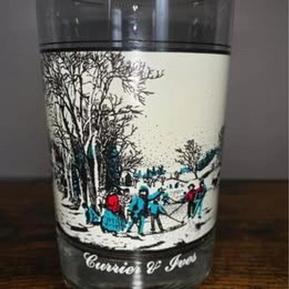 Vintage‎ Arby's collectible glass from the Currier & Ives collector series